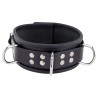 The Red Collier en cuir 3 anneaux D Noir